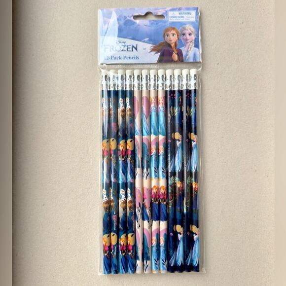 Frozen Disney Elsa Ana Olaf & Sven 12 Pack Pencils NEW - Picture 1 of 4